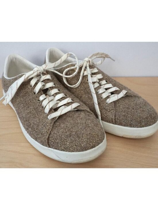 Cole Haan Shoes - Cole Haan GrandPro Lace Up Gold Metallic Fabric Tennis Shoes Sneakers Size 6B